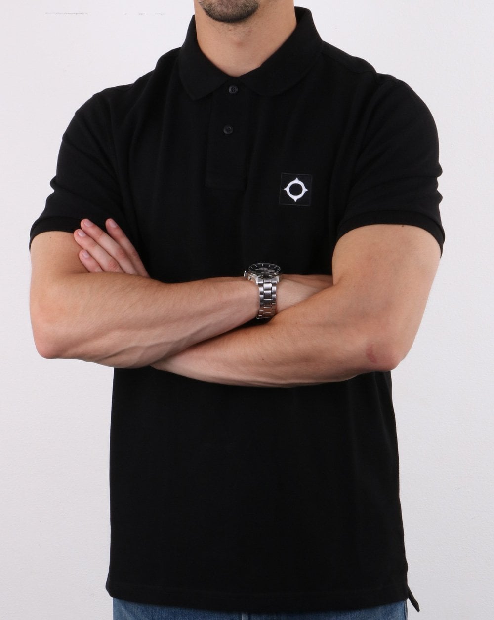Ma.strum Pique Polo Black