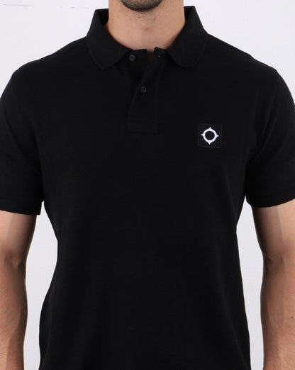 Ma.strum Pique Polo Black