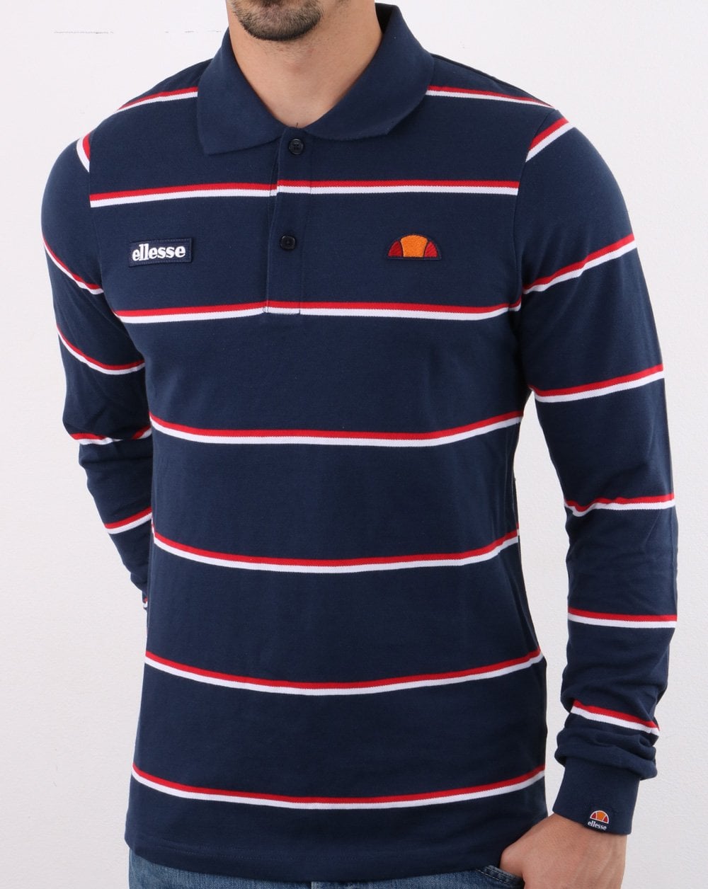 Ellesse Maffio Rugby Shirt Navy