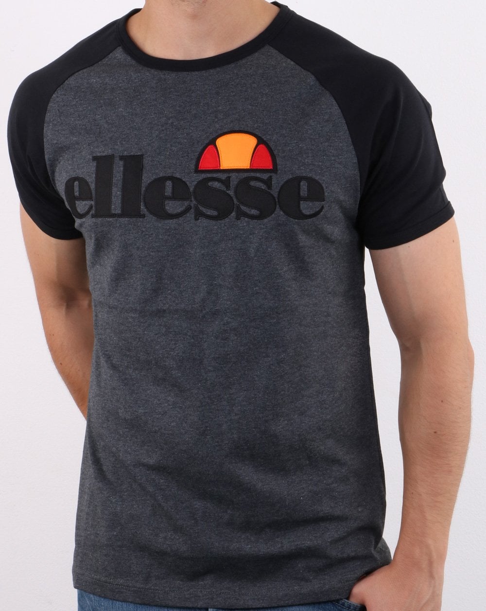 Ellesse T Shirt Dark Grey/Black