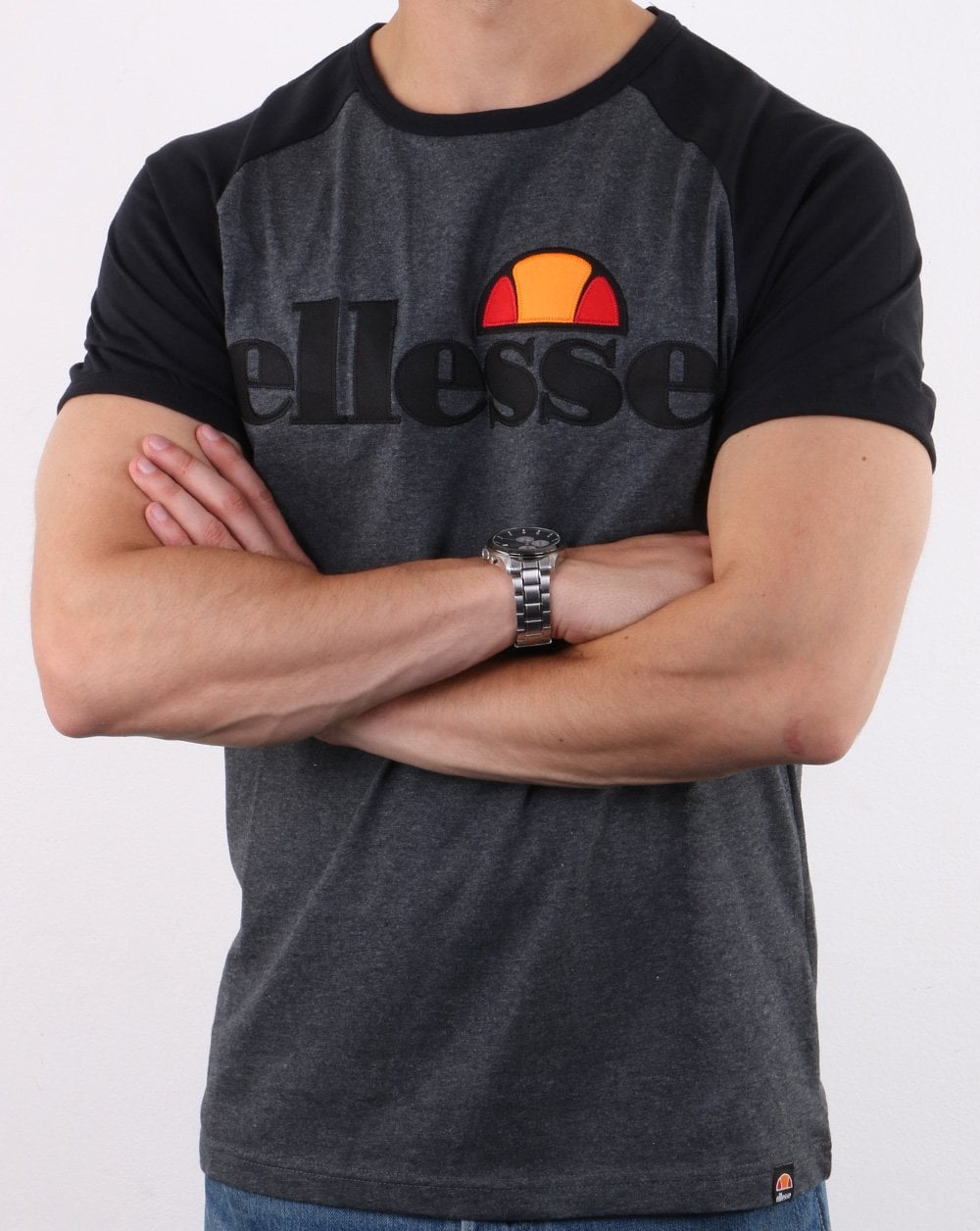 Ellesse T Shirt Dark Grey/Black