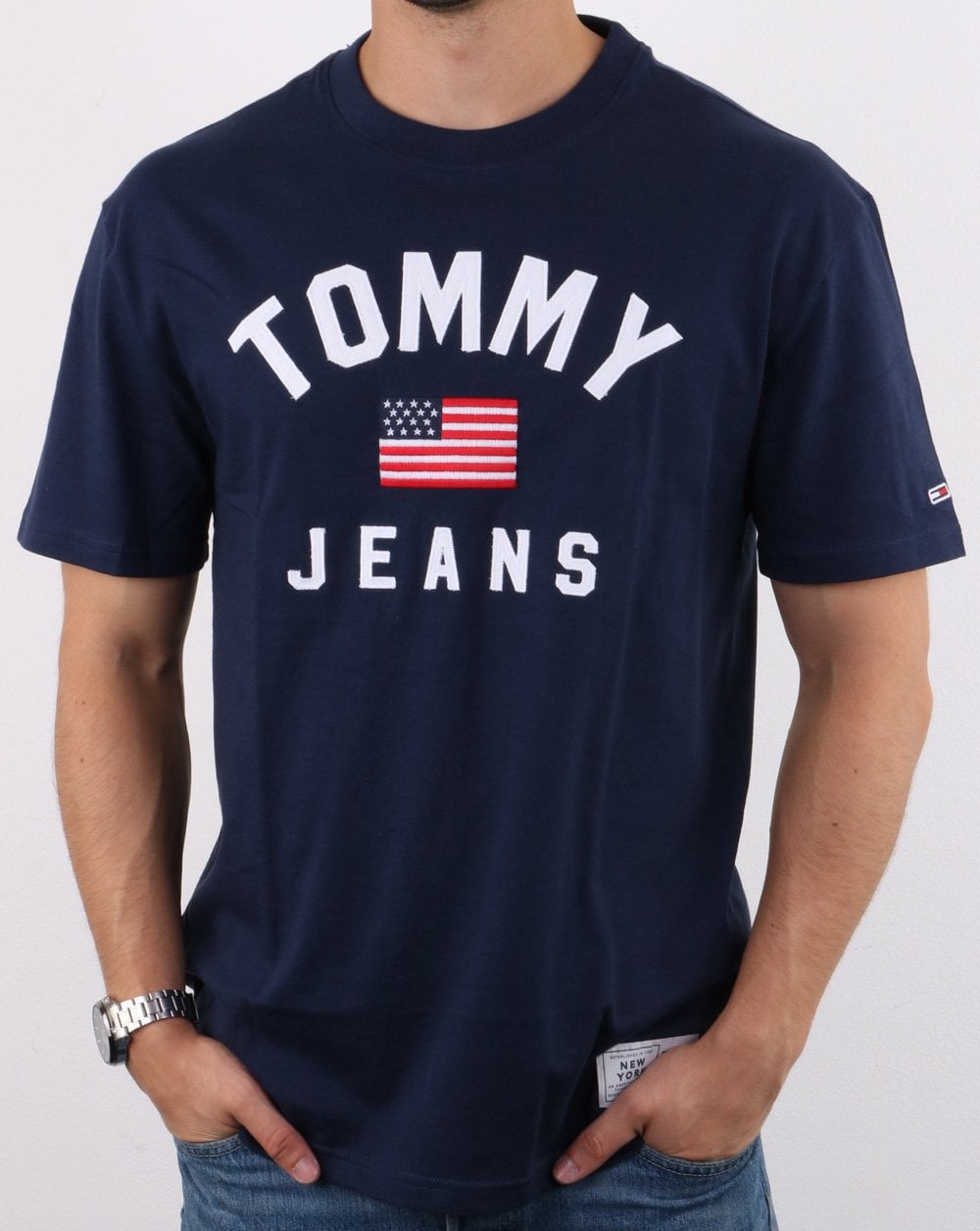Tommy Hilfiger Usa Flag T-shirt Navy