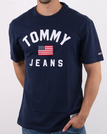Tommy Hilfiger Usa Flag T-shirt Navy