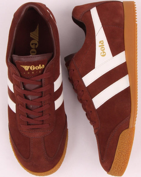 Gola Harrier Suede Trainer Cognac/White