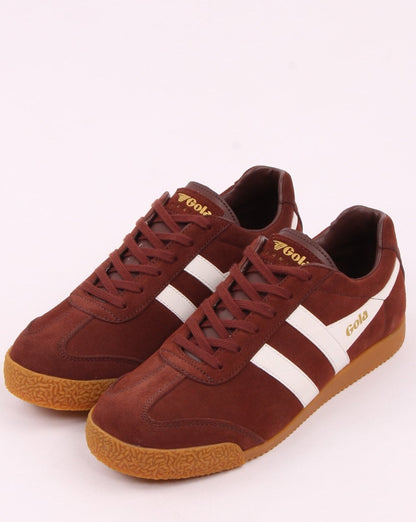 Gola Harrier Suede Trainer Cognac/White