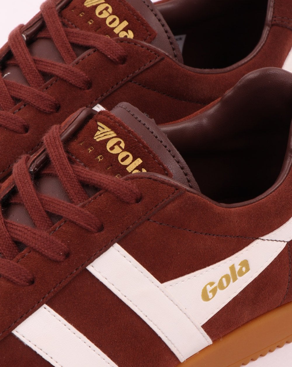 Gola Harrier Suede Trainer Cognac/White