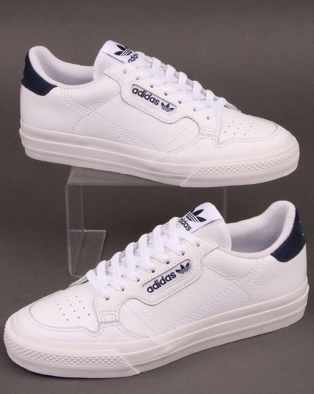 Adidas Continental White Leather Vulc Trainers