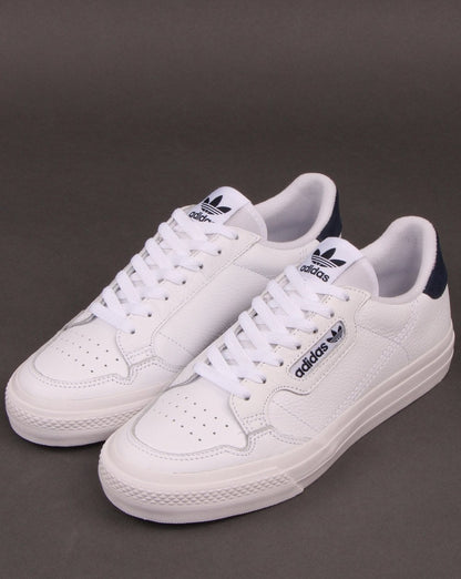 Adidas Continental White Leather Vulc Trainers