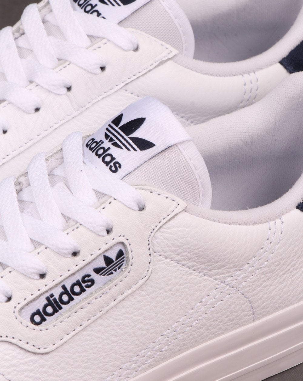 Adidas Continental White Leather Vulc Trainers