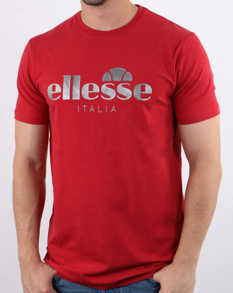Ellesse Lucchese T Shirt Burgundy
