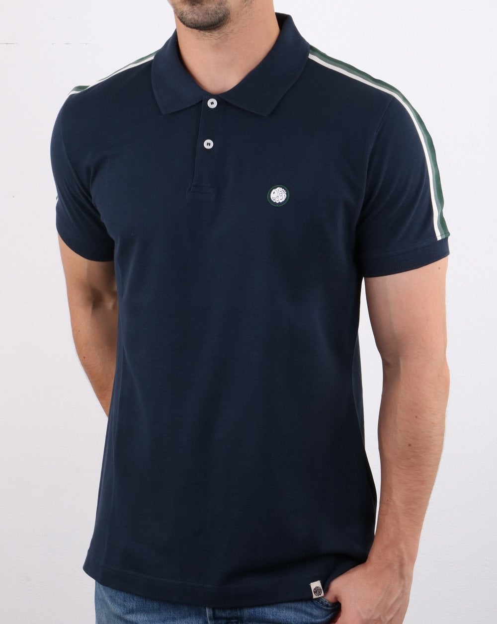 Pretty Green Parkin Stripe Polo Blue