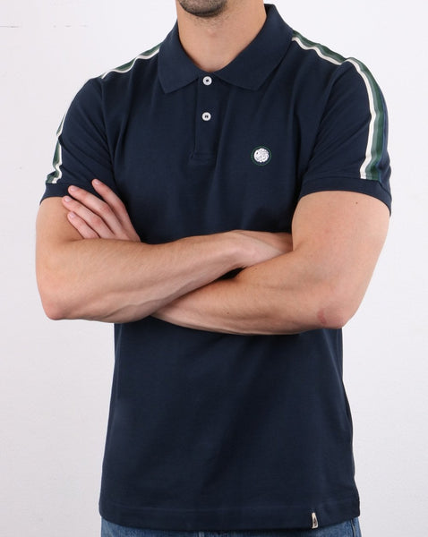 Pretty Green Parkin Stripe Polo Blue