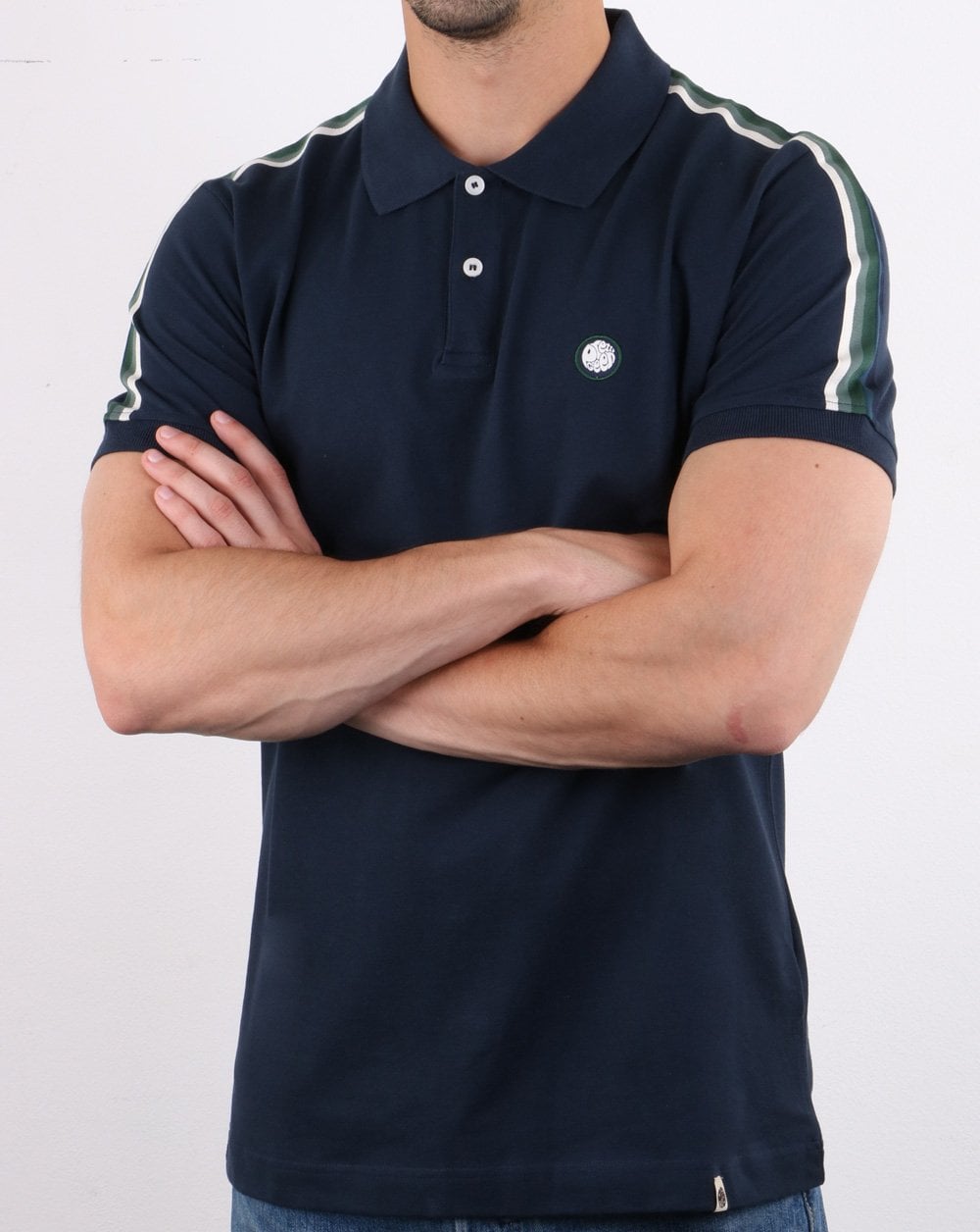 Pretty Green Parkin Stripe Polo Blue