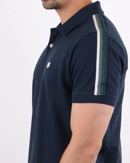 Pretty Green Parkin Stripe Polo Blue