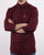 Lacoste Check Shirt Navy/Red