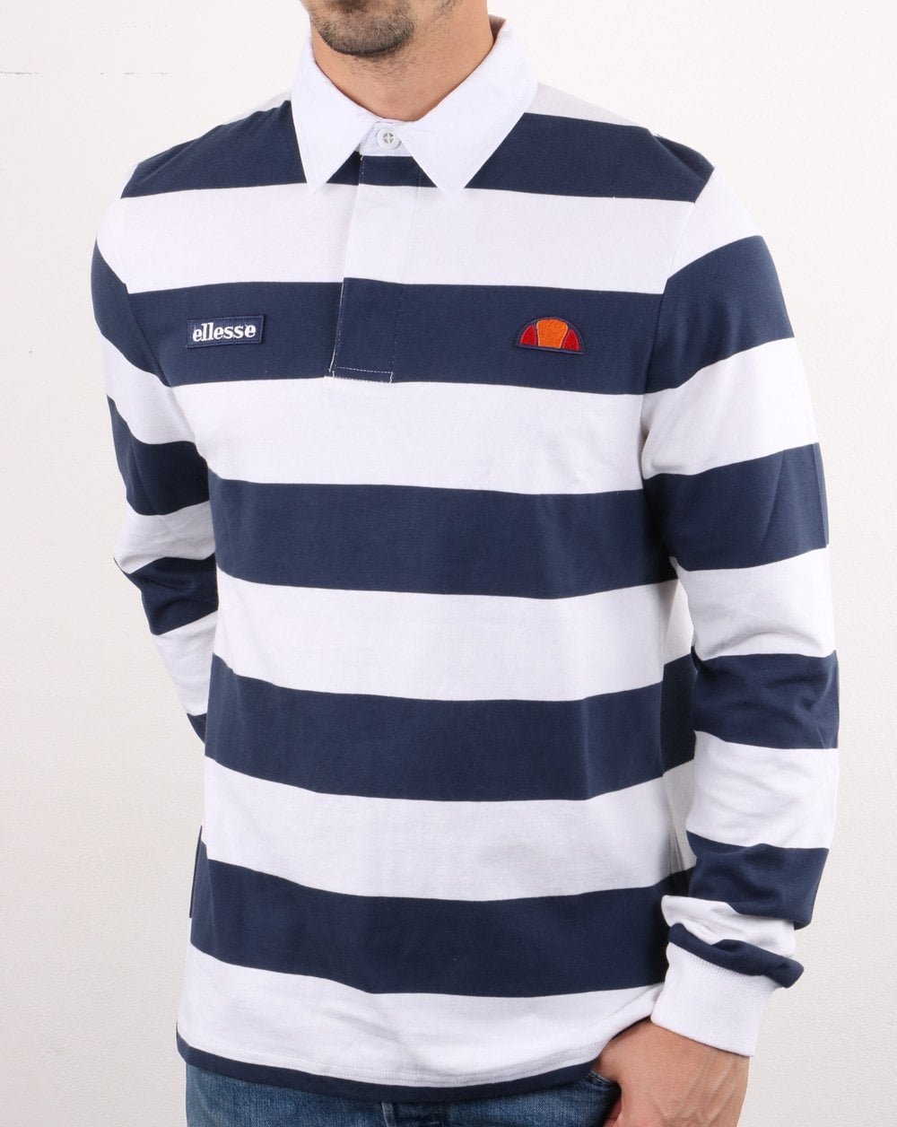 Ellesse Rugby Shirt White/Navy