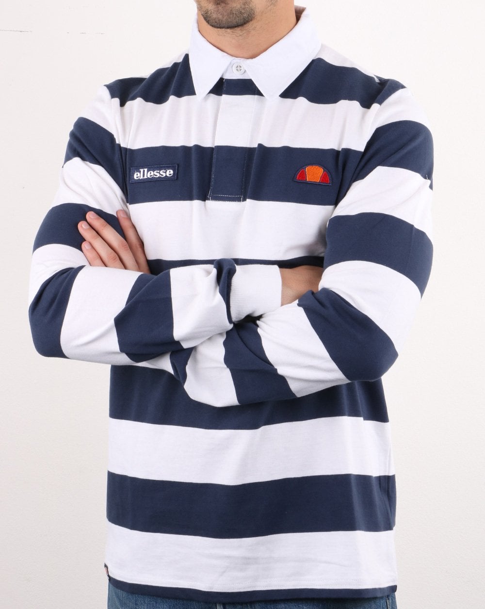Ellesse Rugby Shirt White/Navy