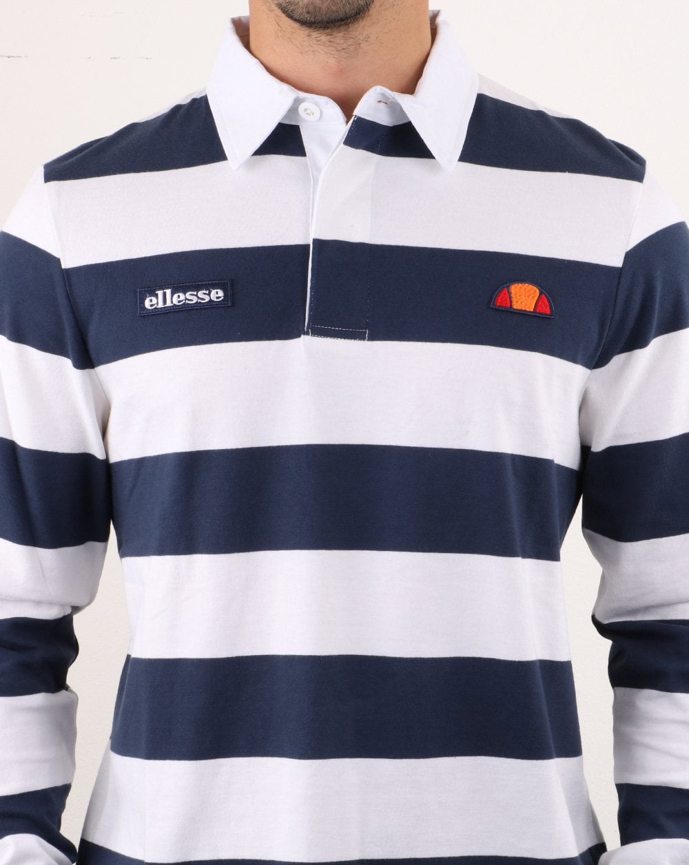 Ellesse Rugby Shirt White/Navy