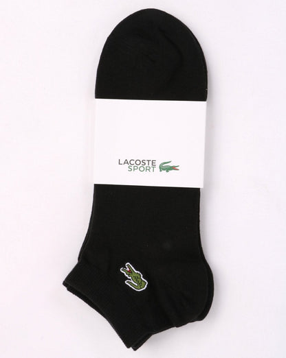 Lacoste Low Cut Socks 3 Pack Black