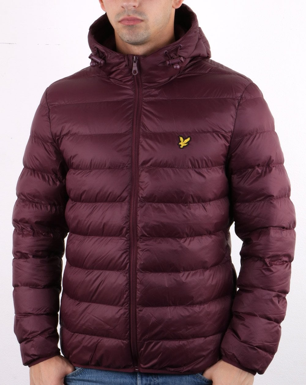 Lyle And Scott Lightweight Puffer Jacket Burgundy