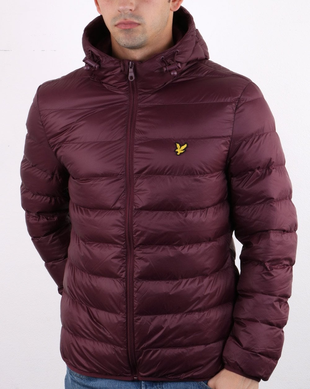 Lyle And Scott Lightweight Puffer Jacket Burgundy