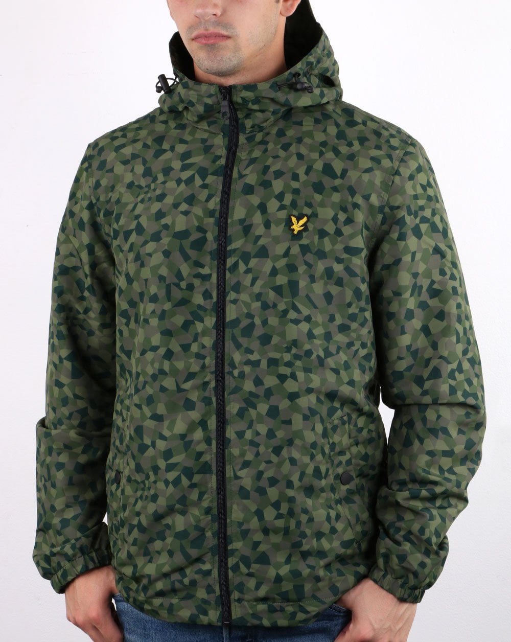 Lyle And Scott Zip Through Hooded Jacket Camo Print