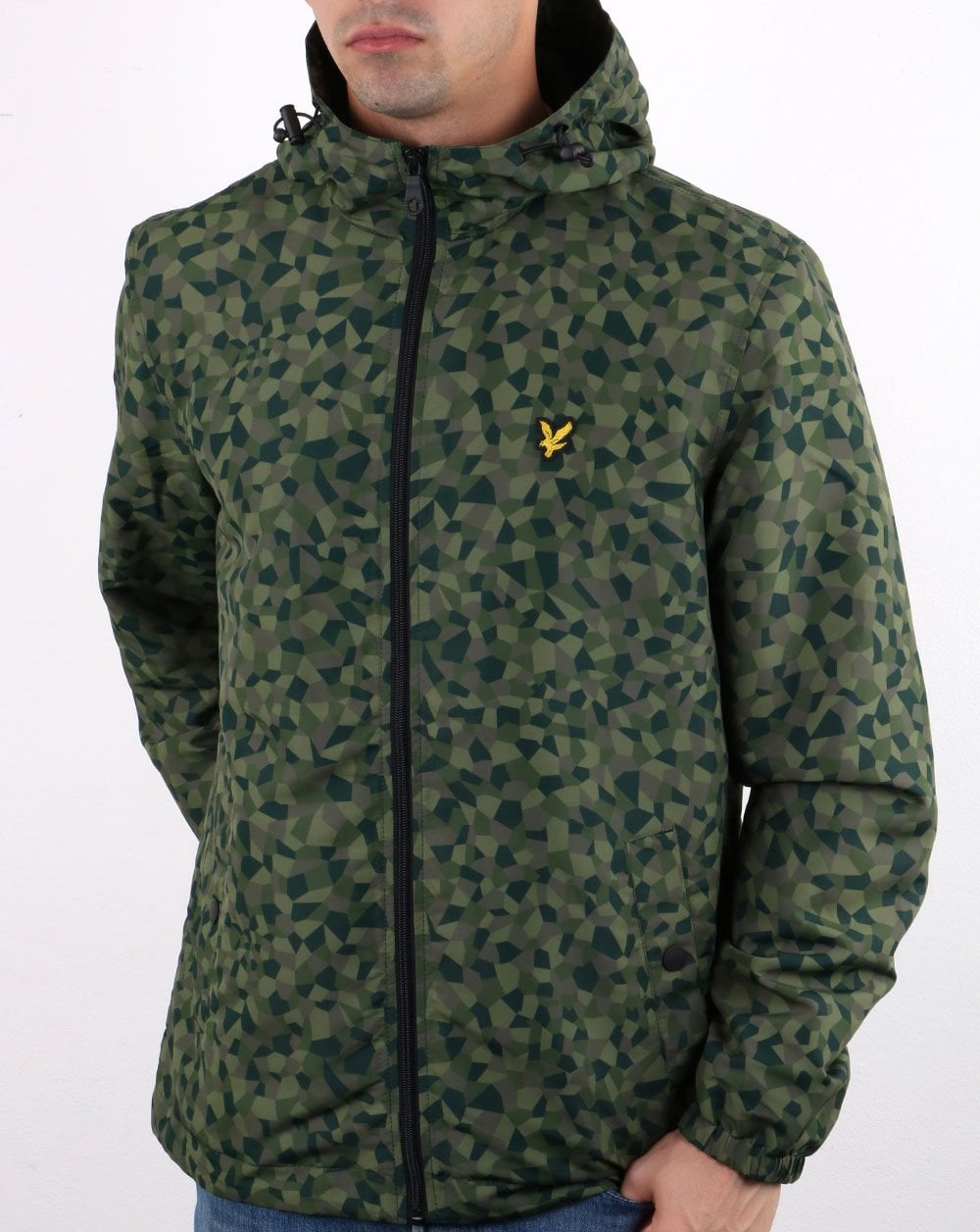 Lyle And Scott Zip Through Hooded Jacket Camo Print
