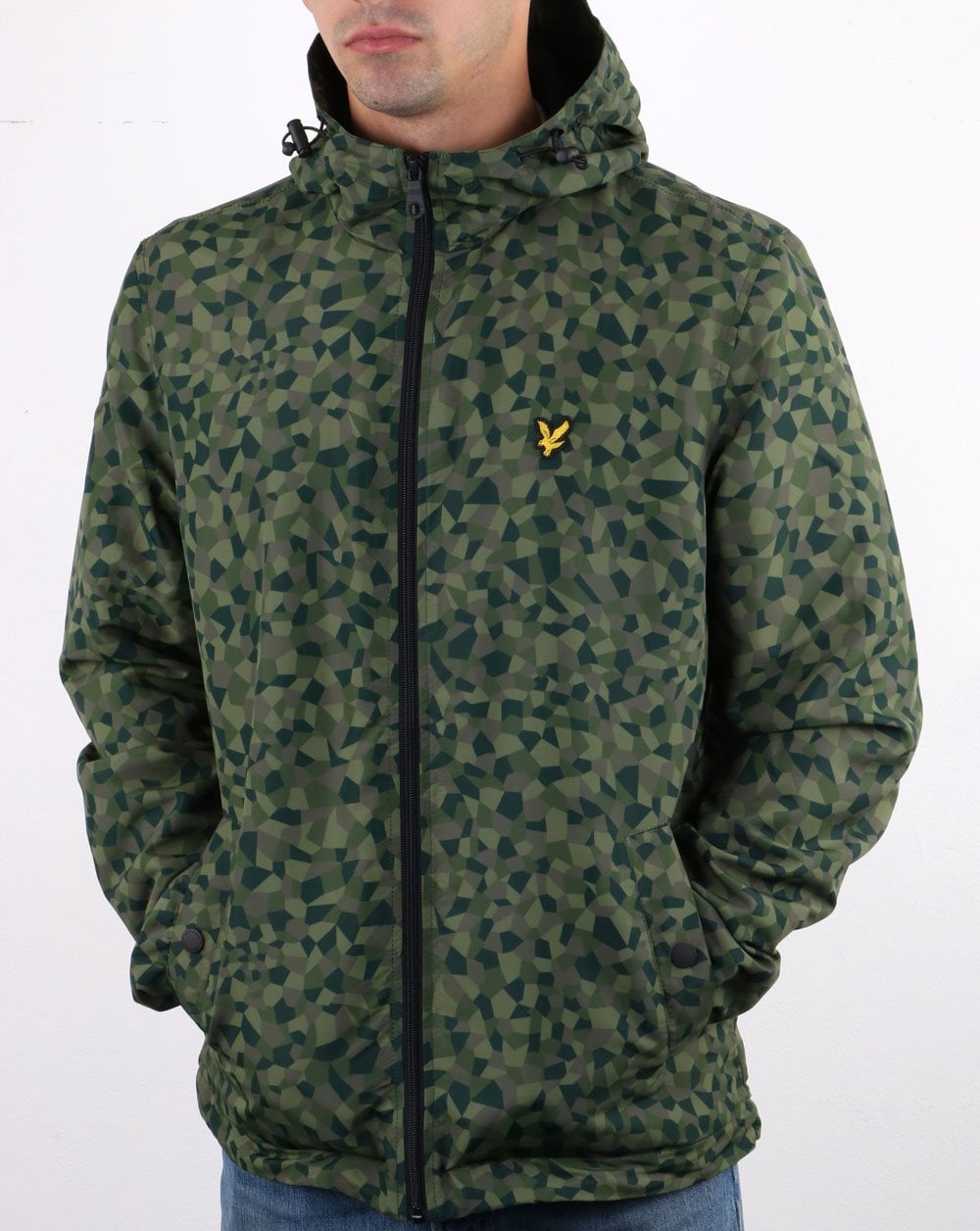 Lyle And Scott Zip Through Hooded Jacket Camo Print