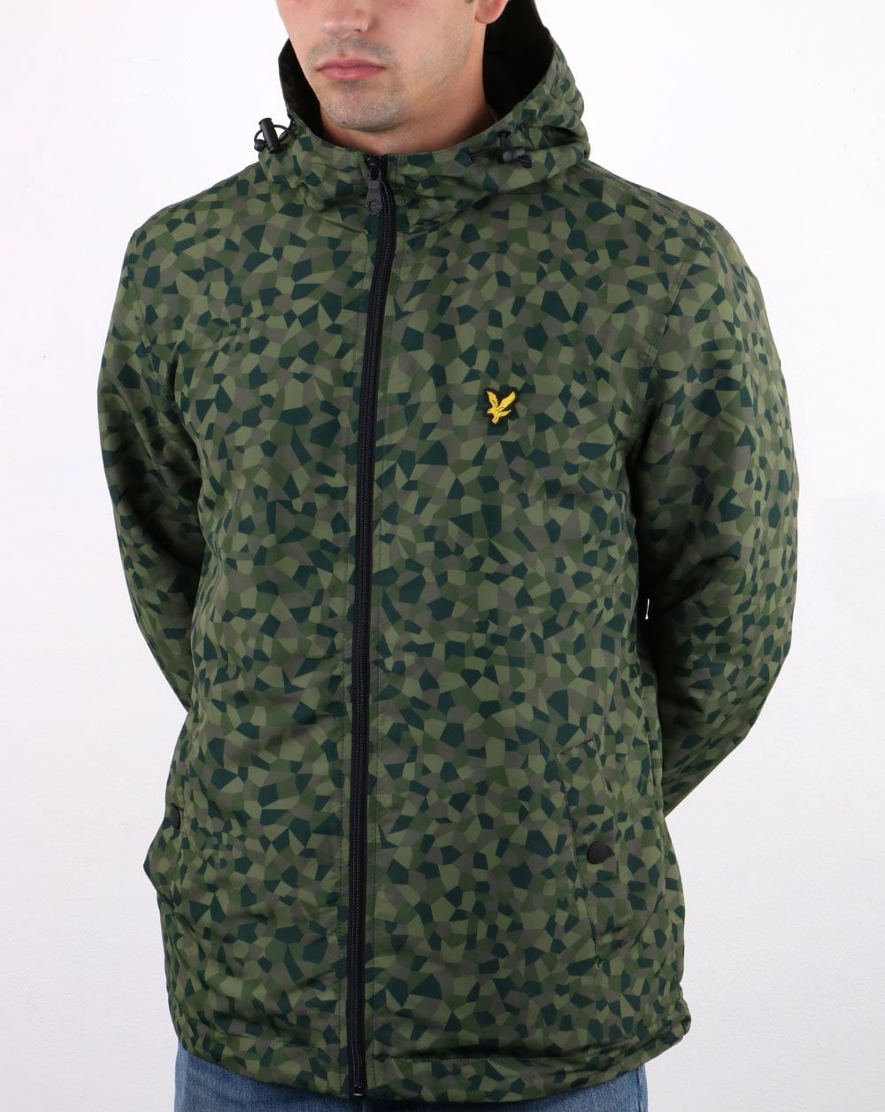 Lyle And Scott Zip Through Hooded Jacket Camo Print