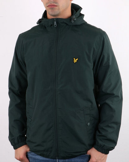Lyle And Scott Zip Through Hooded Jacket Jade