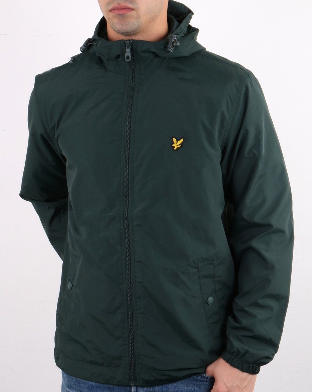 Lyle And Scott Zip Through Hooded Jacket Jade