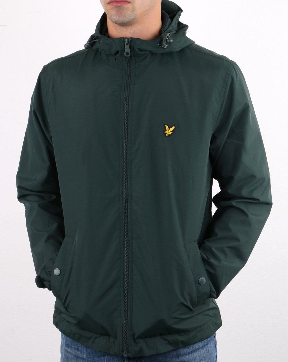 Lyle And Scott Zip Through Hooded Jacket Jade