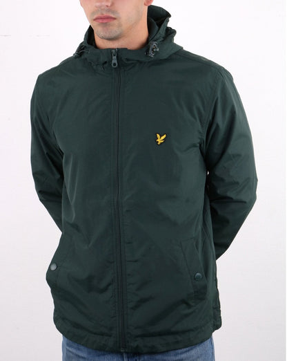 Lyle And Scott Zip Through Hooded Jacket Jade