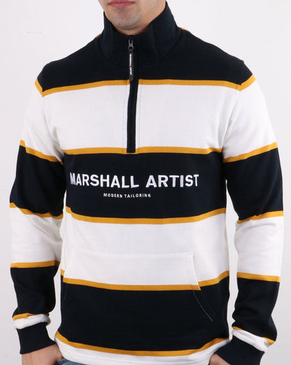 Marshall Artist Hoop Half Zip Navy/White
