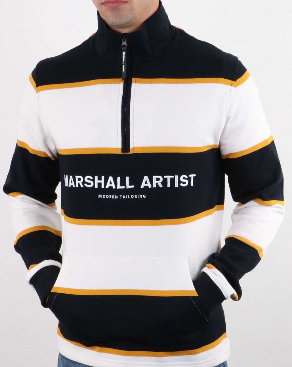 Marshall Artist Hoop Half Zip Navy/White