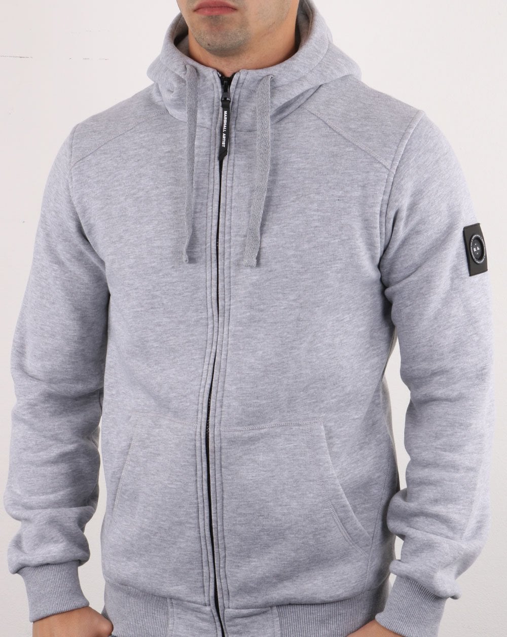 Marshall Artist Siren Full Zip Hoodie Grey Marl