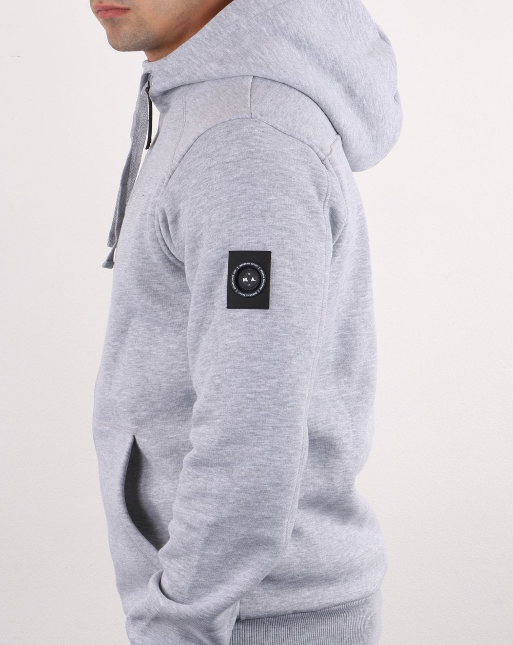 Marshall Artist Siren Full Zip Hoodie Grey Marl