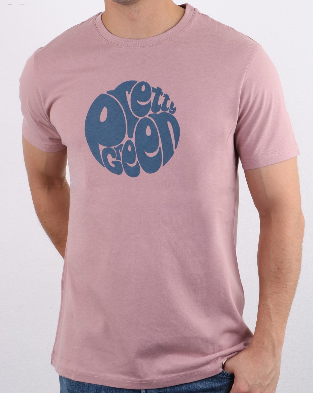 Pretty Green Gillespie Logo T Shirt Pink