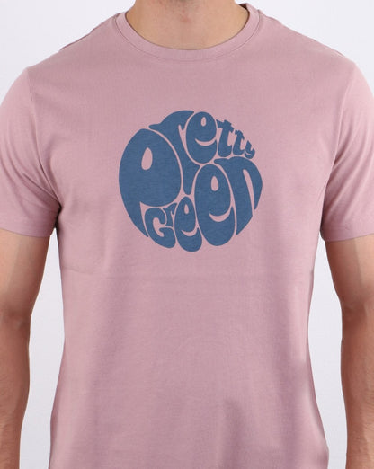 Pretty Green Gillespie Logo T Shirt Pink