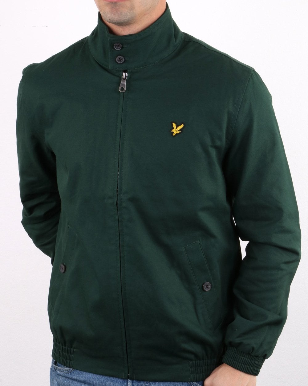Lyle And Scott Check Lined Harrington Jacket Jade