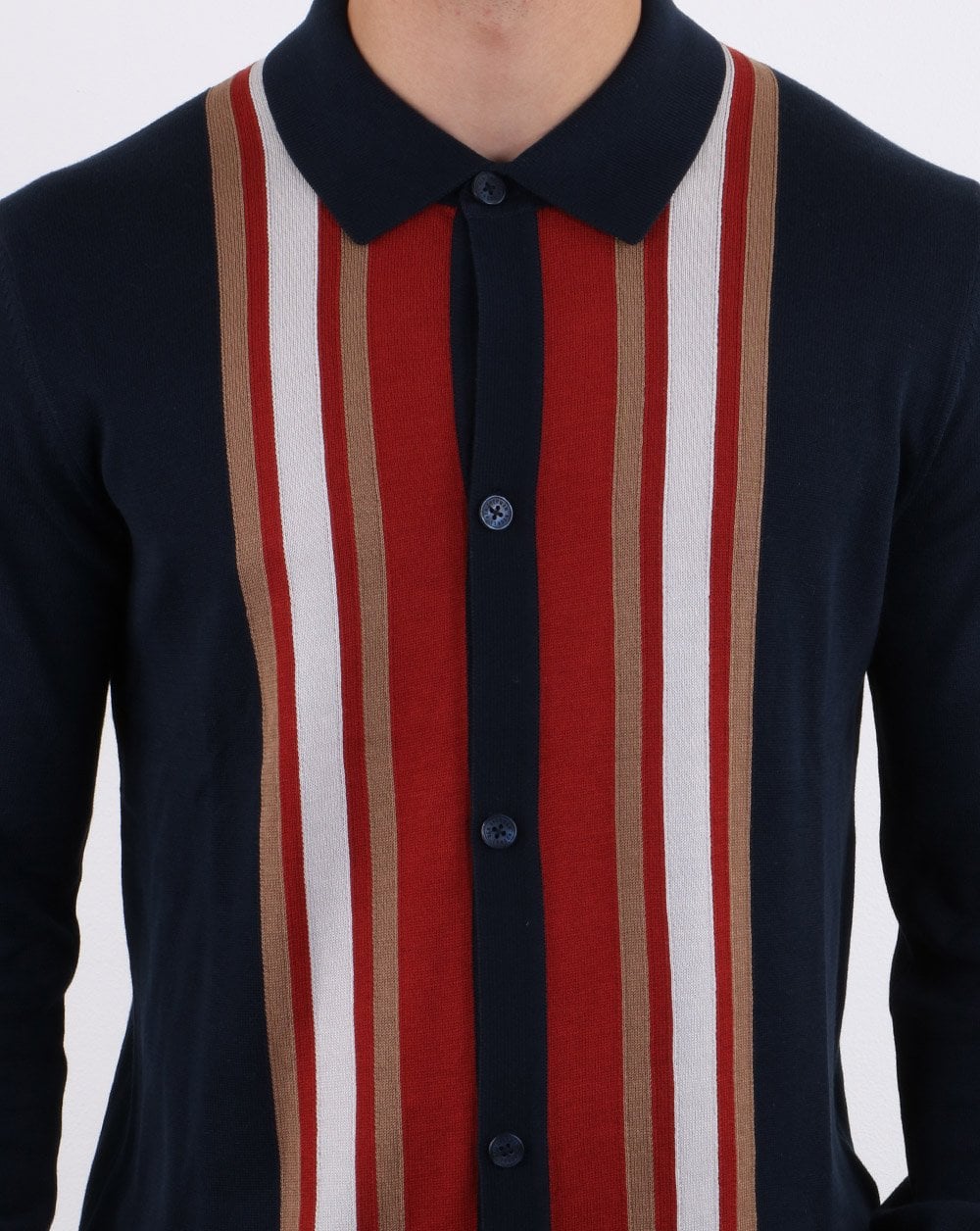Ben Sherman Long Sleeve Mod Polo Dark Navy