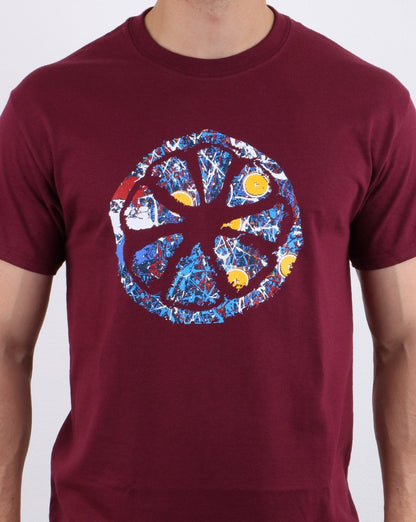 80s Casual Classics Jackson Pollock No.5 T-shirt Claret