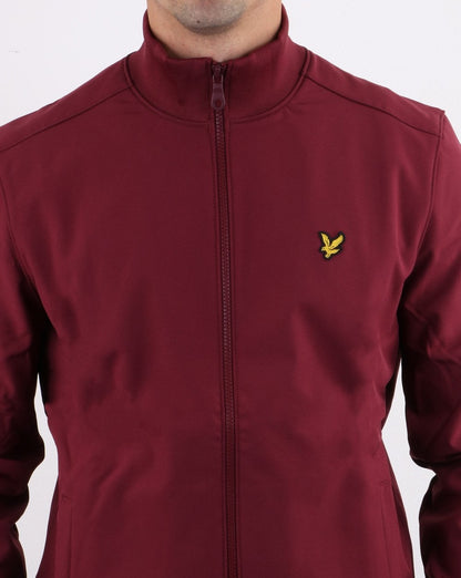 Lyle And Scott Softshell Funnel Neck Zip Through Jacket Burgundy