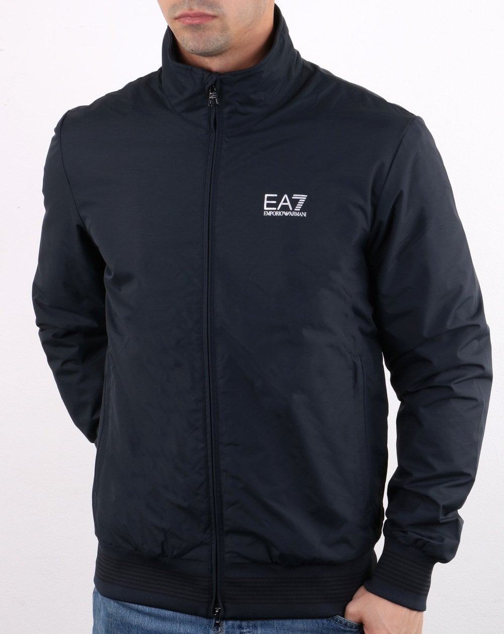 Emporio Armani Ea7 Bomber Jacket Navy/silver