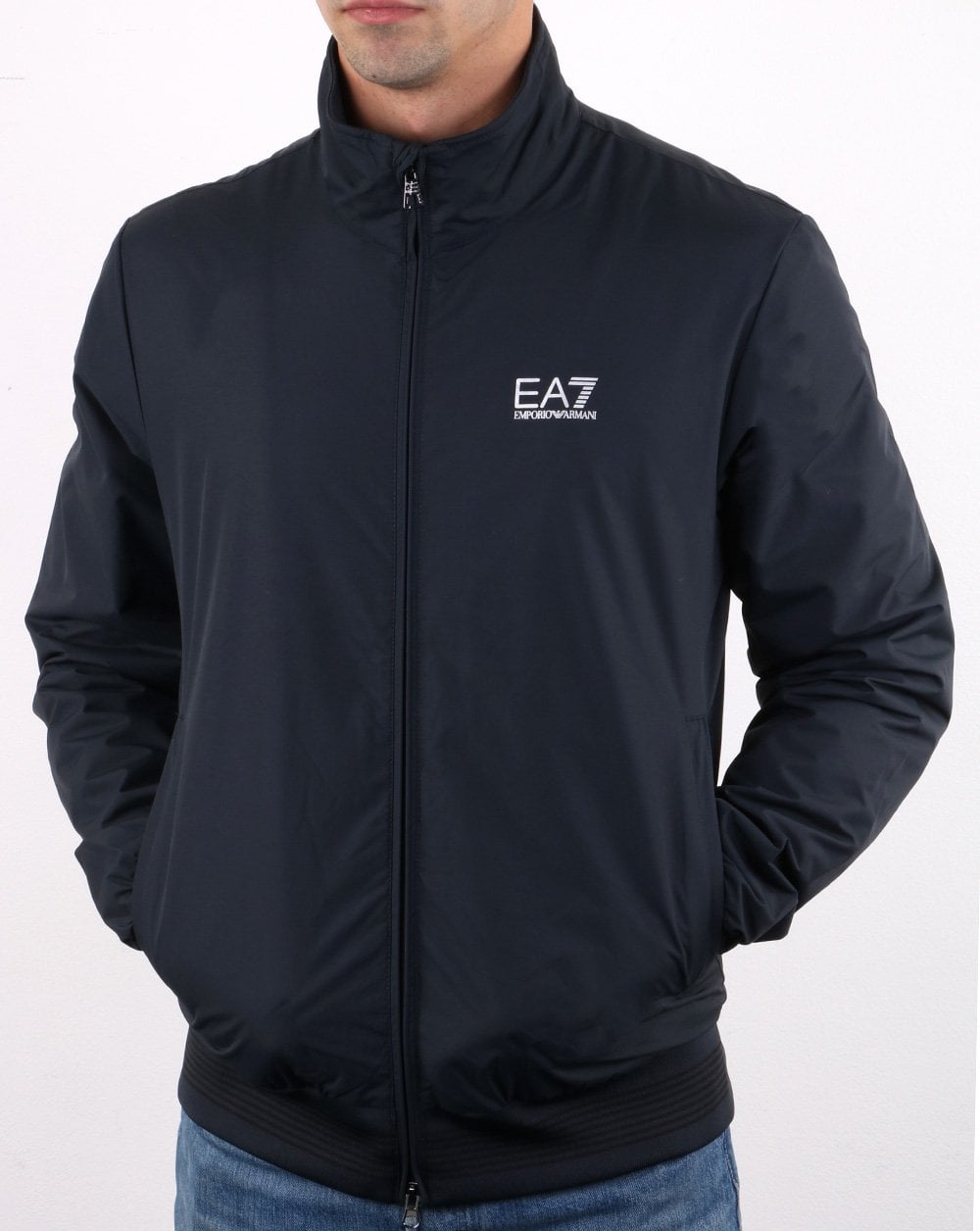 Emporio Armani Ea7 Bomber Jacket Navy/silver