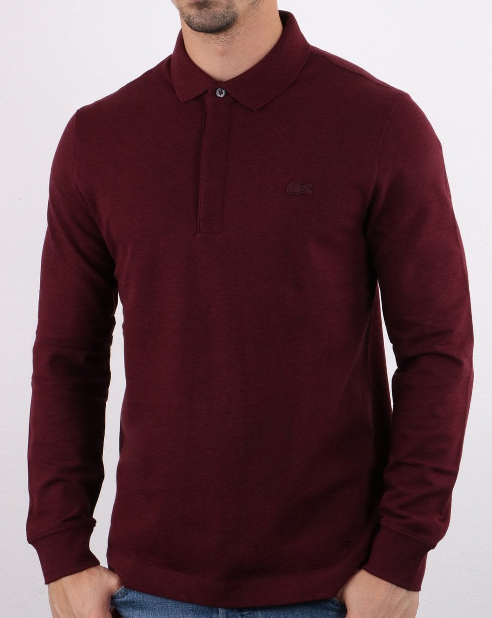 Lacoste Long Sleeve Polo Deep Burgundy