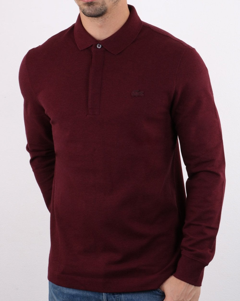 Lacoste Long Sleeve Polo Deep Burgundy