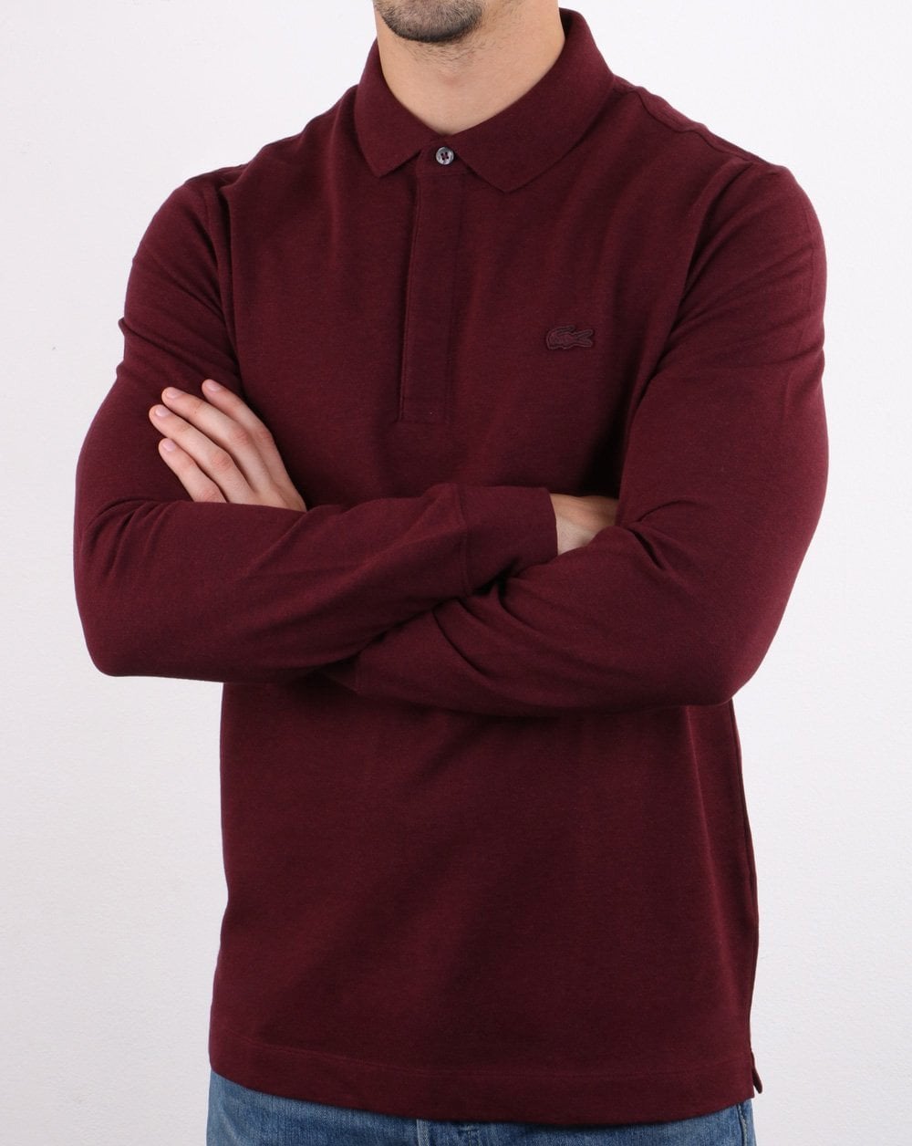 Lacoste Long Sleeve Polo Deep Burgundy