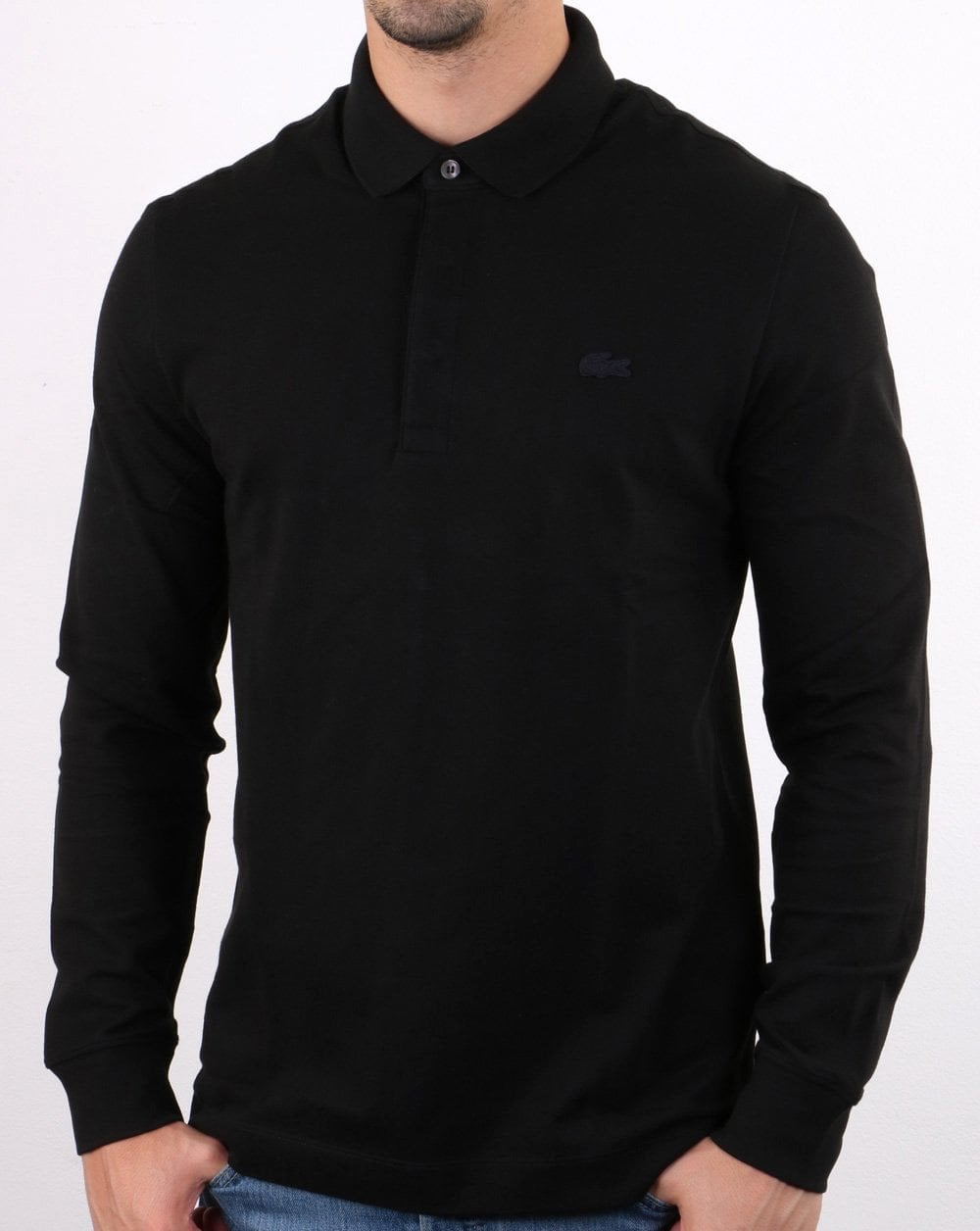 Lacoste Long Sleeve Polo Black