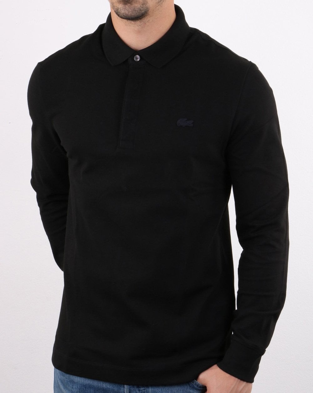 Lacoste Long Sleeve Polo Black